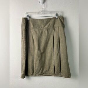 Dockers Women Favorite Fit Tan & Colored Speckles Pleated A-line Cotton Skirt